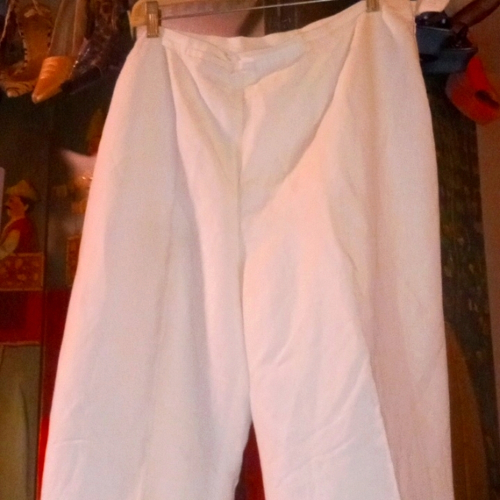Linen White Creme Pants
